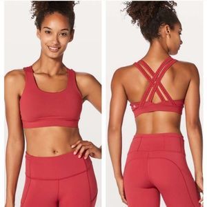 Lululemon Energy Braided Bra in Persian Red Size 8, but fits like a 6!